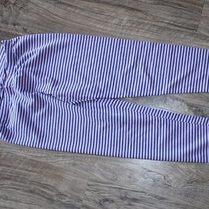 Cat & Jack Girls Purple with Black Stripes Leggings Size XXL (18)
